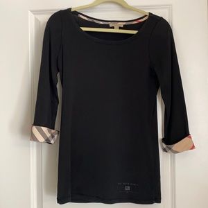 Black Burberry Long Sleeve Shirt Size L